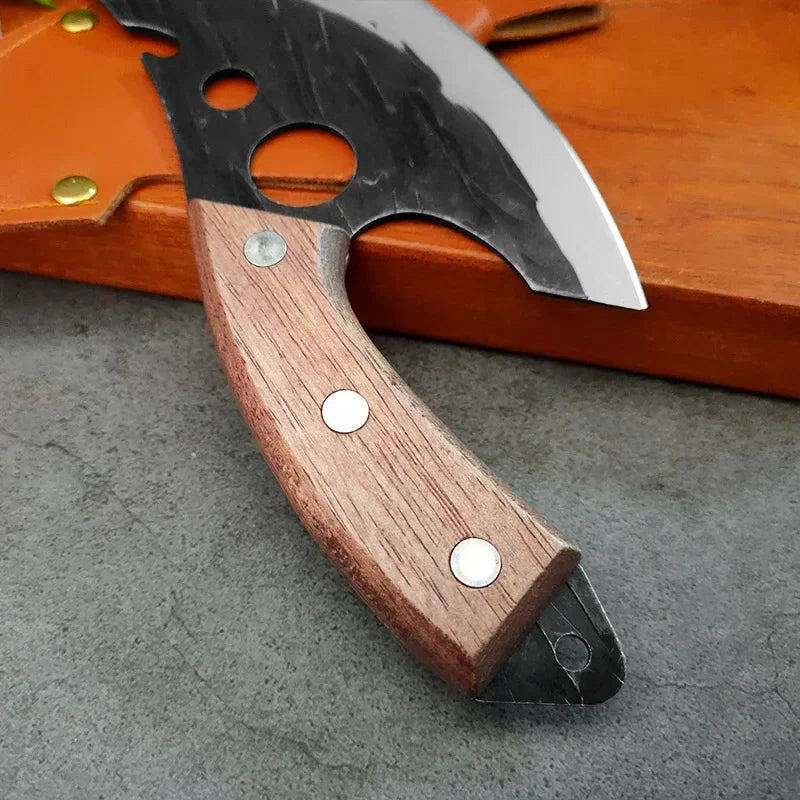 Multifunctional Knife Forged Kitchen Knife Stainless Steel Meat Cleaver Boning Knife with Bottle Opener Pocket With Knife Cover