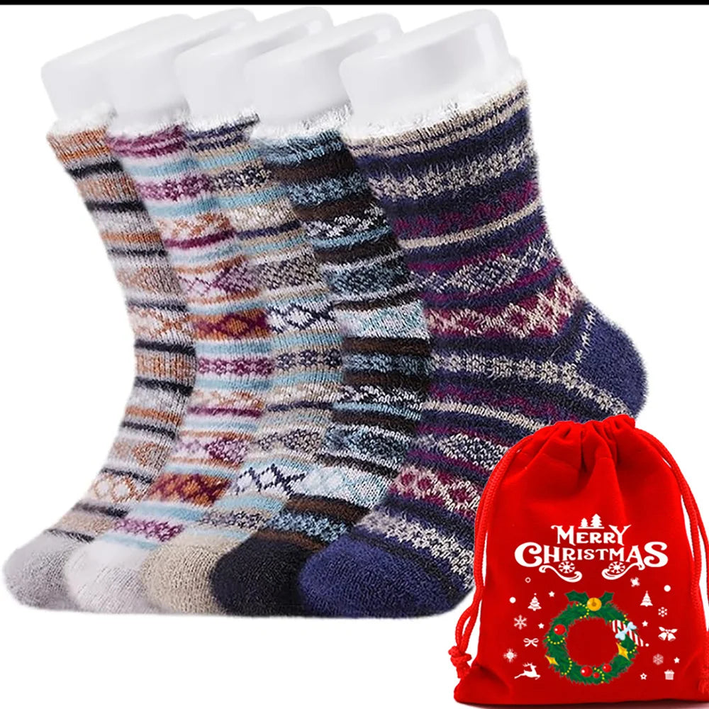Women's Fuzzy Cozy Socks - Soft Home & Sleep Socks 5 Pairs Mixed Colors - photo 7