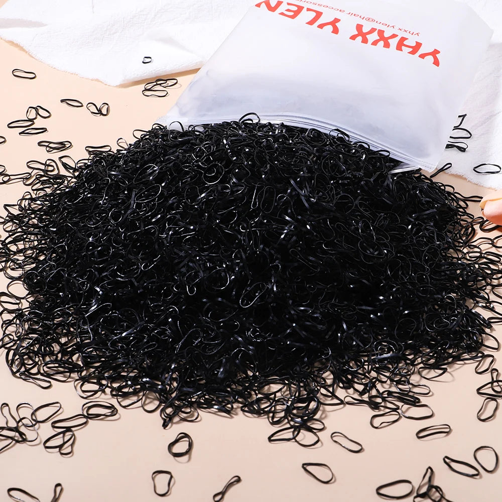 MMAlto Colorful Disposable Elastic Hair Ties for Girls – 500/1000/2026 Pcs Bulk Pack