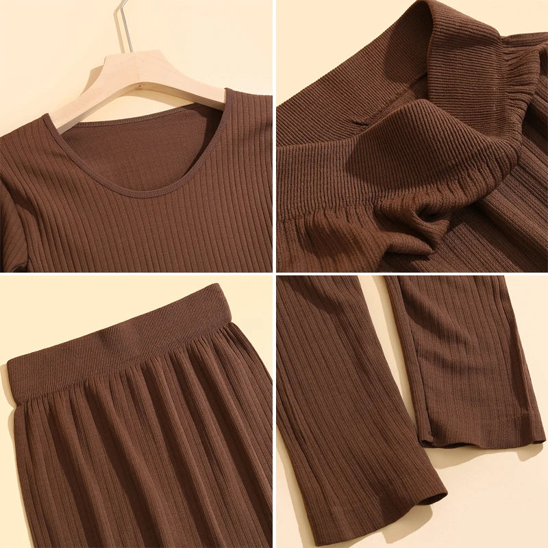 Women's Seamless Thermal Underwear Set - Long Sleeve Base Layer - photo 6