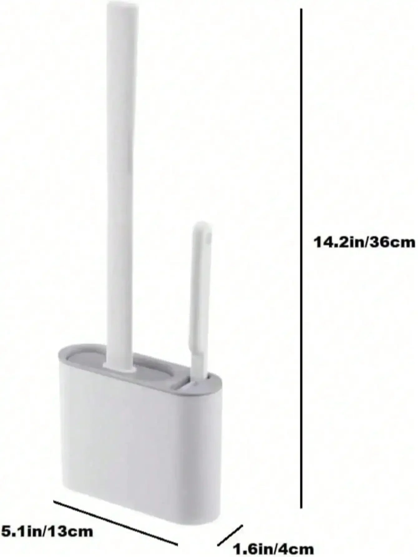 3-Piece Silicone Toilet Brush Set: Wall-Mounted Bracket & Crevice Cleaner