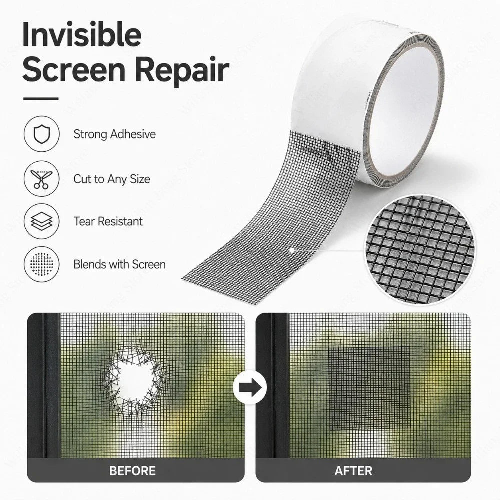 Self-Adhesive Screen Repair Tape, 5 cm x 2 m