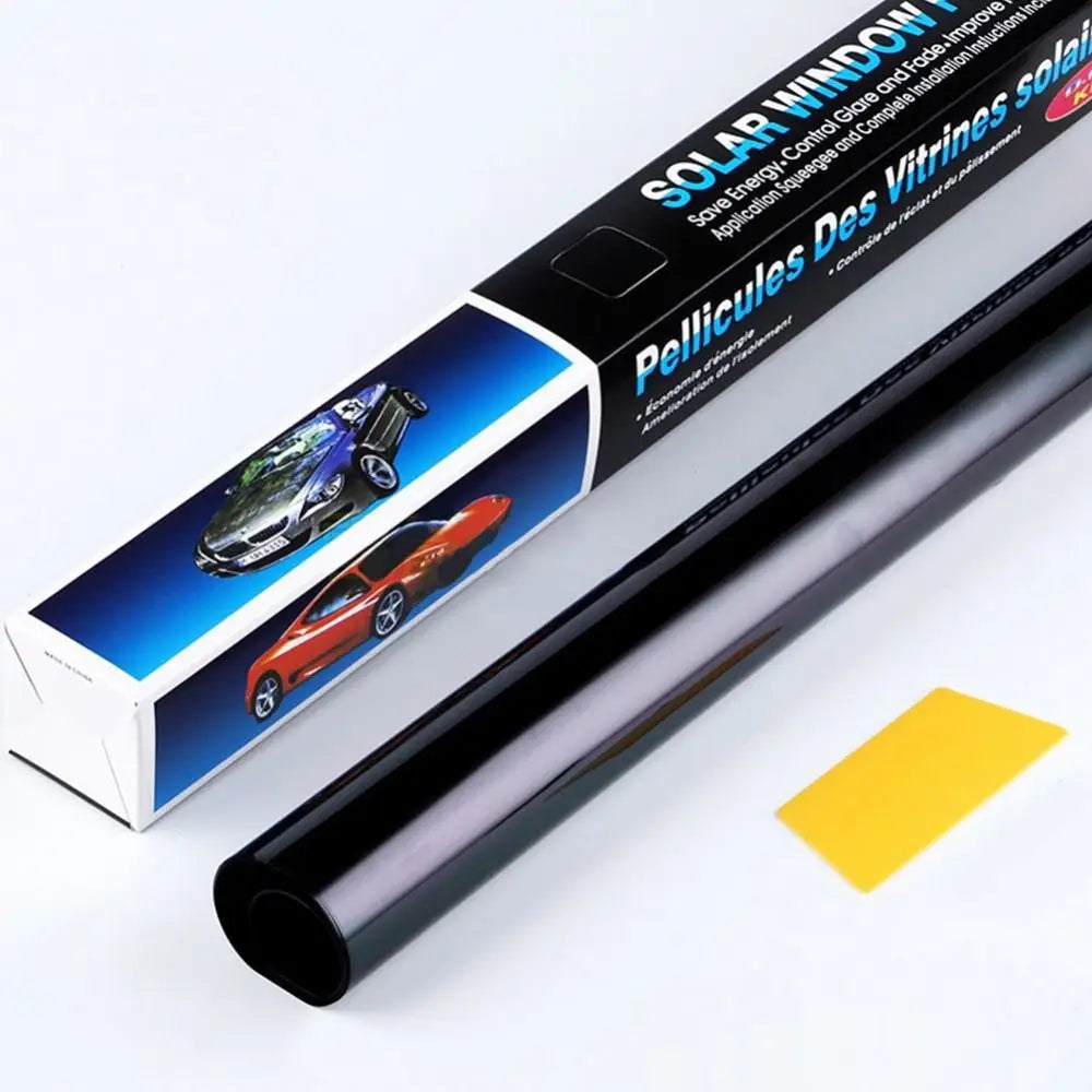 Black Window Tint Film Durable Car Foils Scratch Resistant Glass Sticker Solar UV Protection Sun Shade Practical Windshield