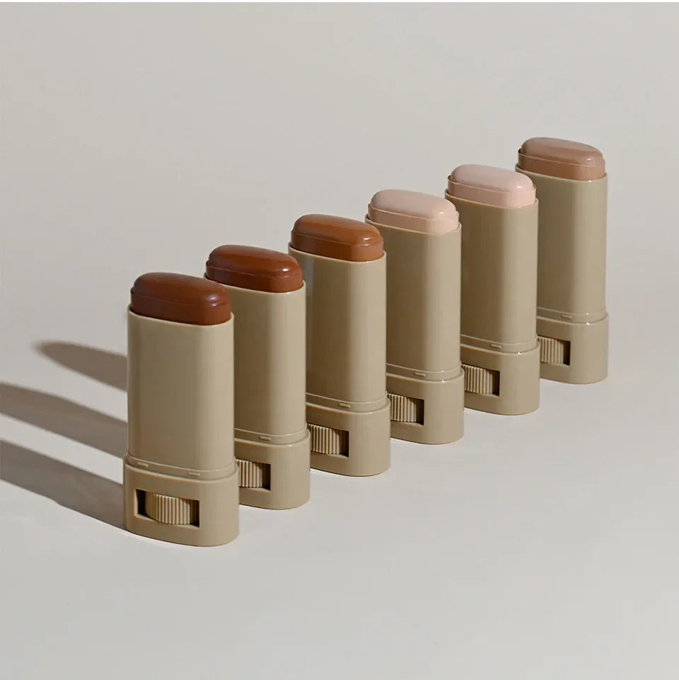 Bronze Foundation Stick Serum Boosted Skin Tint Silky Texture Moisturizing Coverage Concealer Base Even Skin Tone Makeup