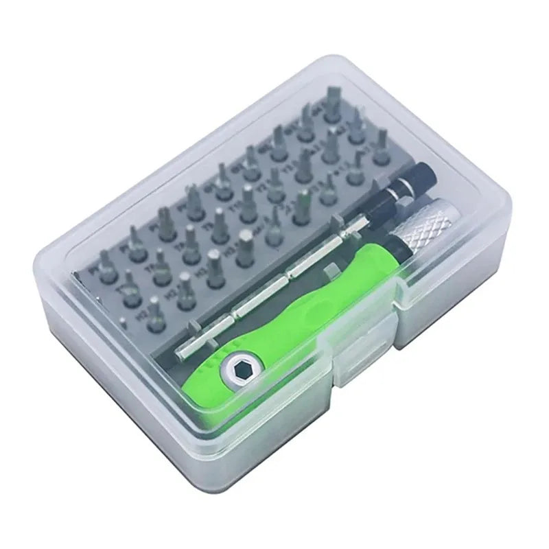 Juego De Destornilladores De Reparación De Herramientas 32 En 1, Mini Destornillador Magnético De Precisión, Kit De Brocas, T