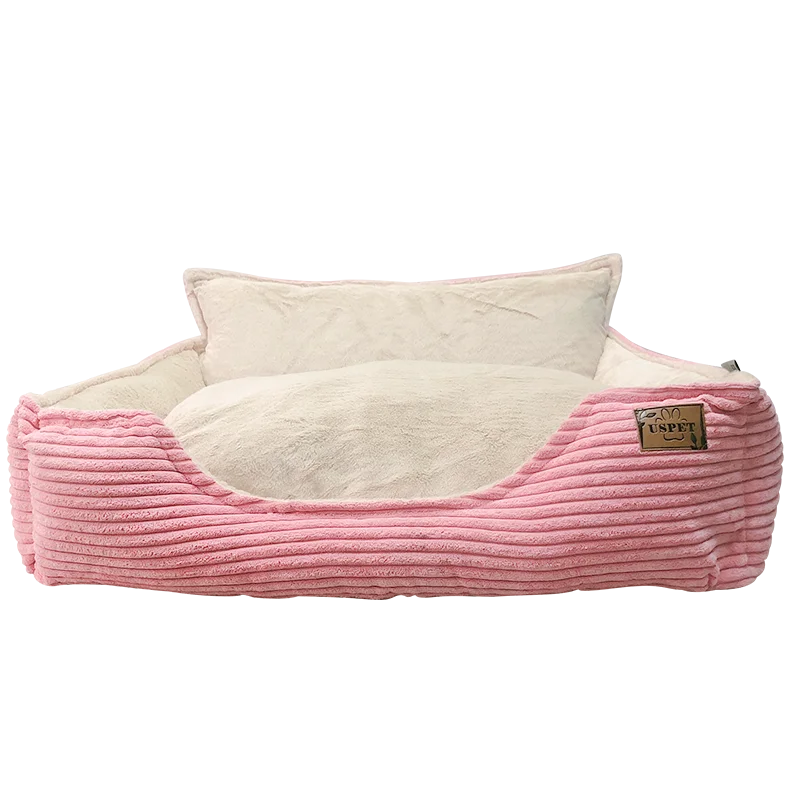 Corduroy Orthopedic Dog Bed - Thick Flat Pad, Removable Cover – photo 5