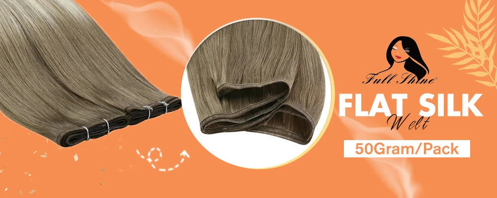 Full Shine Seamless Clip in Human Hair Extensions 8Pcs 100g&80g Pure Color Blond Hair Pu Clip on Remy Extension Skin Weft