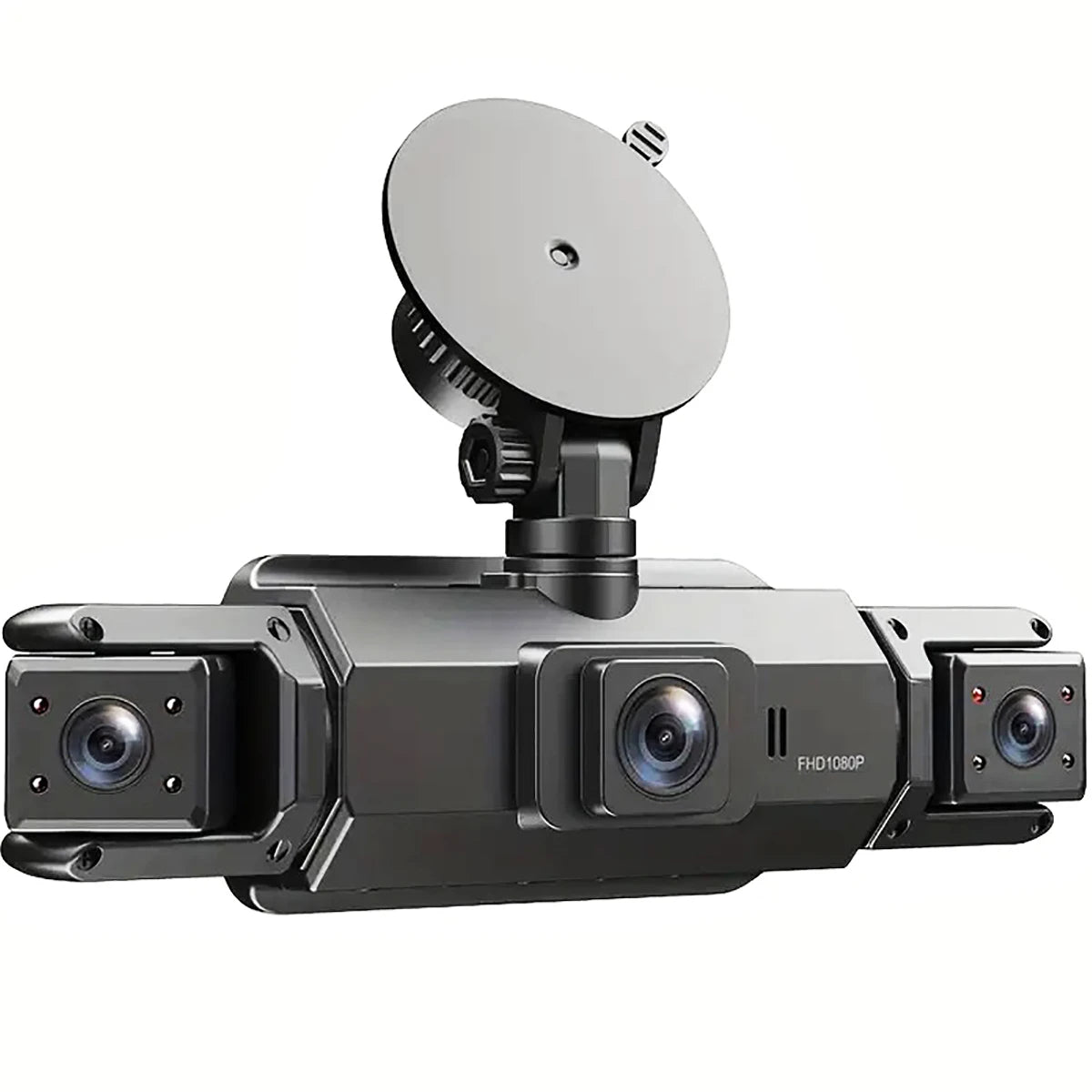 360° Car DVR Dash Cam 4 Lens Front Rear Left Right Inside IPS Screen Rotatable Lens Night Vision 24H Parking G-Sensor Black Box