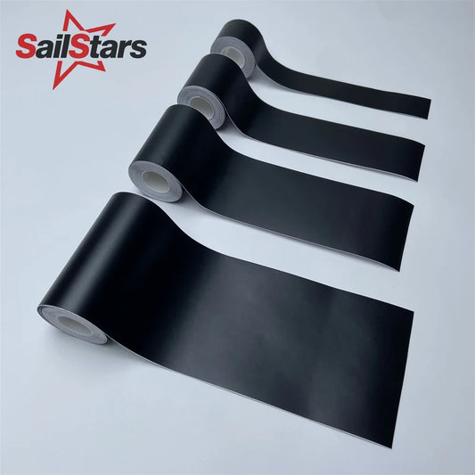 Matte Black 3/5/7/10 cm Vinyl Wrap Stripes Chrome Delete Tape Window Trim Film Stickers For Car Body Decoration