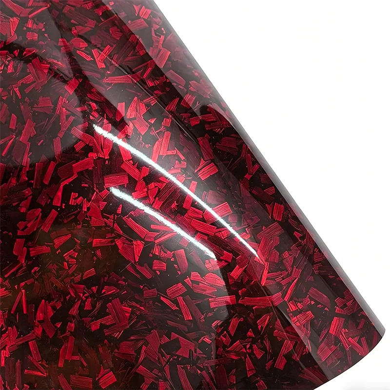 PET Forged Carbon Fiber Vinyl Wrap Film Self Adhesive Car Stickers Waterproof Auto Motorcycle Decoration Car Accessories
