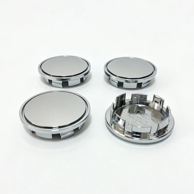 4 Pcs / Set No Logo Blank Base 65mm Black or Silver Wheel Center Caps For 6.5cm Hub Cover Car Styling Auto Exterior Accessories