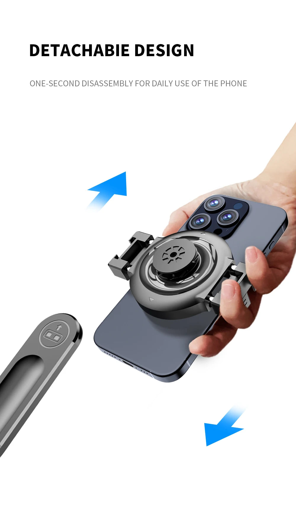 Magnetic Selfie Stick Tripod for iPhone 12-16 Pro Max Travel Stand with Magsafe Phone Clamp for Android Smartphone
