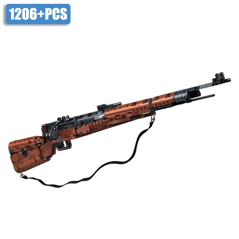 World War II Military Series 1206 Kar98k Rifle Model Assembly Block Set Toy Boy Children's Festival Gift