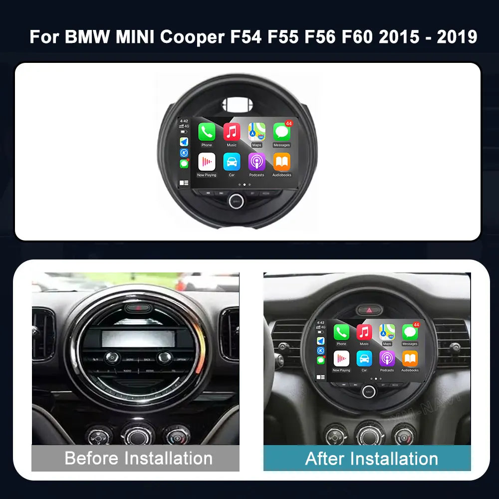 Car Stereo with Apple CarPlay & Android Auto, Compatible with Mini Cooper F54 F55 F56 F60