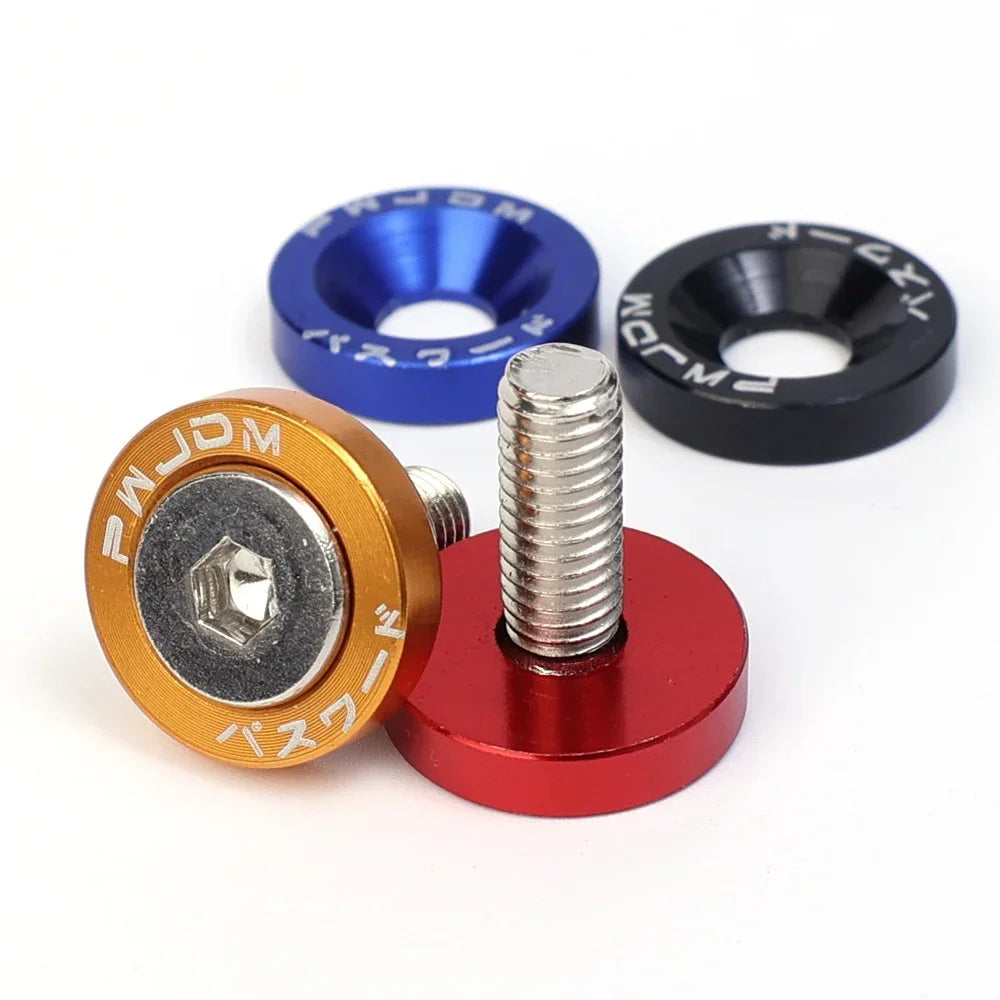 M6 Bolt Set JDM Fender Washers Bumper Engine Car Modification Gasket Screw Fender Aluminum Concave Screws Hex Fastener for Honda