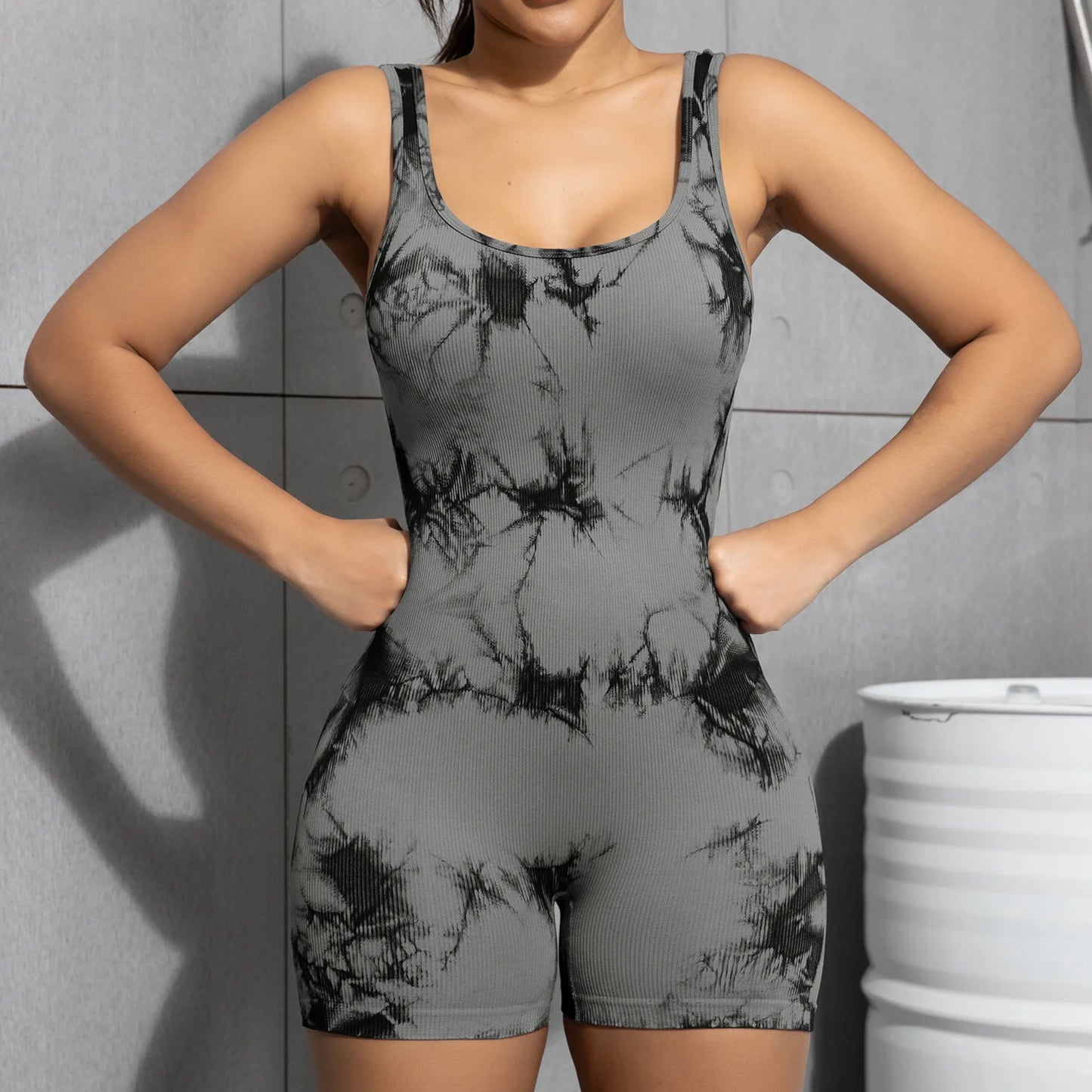 Women's Sleeveless Sports Jumpsuit — Backless Yoga & Workout Bodysuit