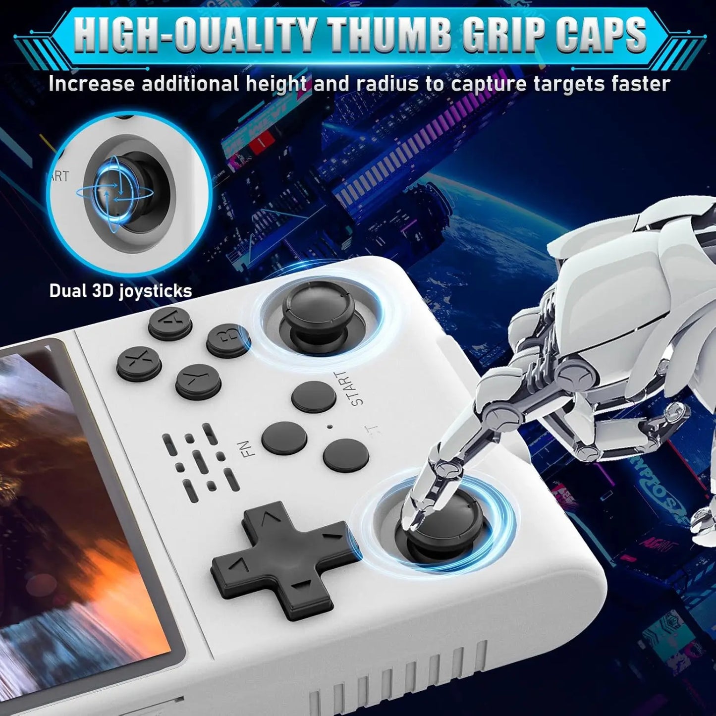 R40s pro Retro Game Console 3.5'' IPS Screen Arkos Auex Linux System 256GB 30000+ Games Portable Video Handheld Game Console