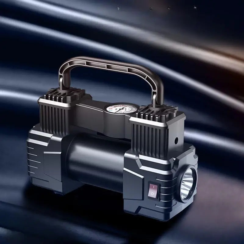 Dual Cylinder Heavy Car Tire Air Compressor 12V 150PSI Universal Portable Inflation Inflator Electric Pump with Pressure Gauge