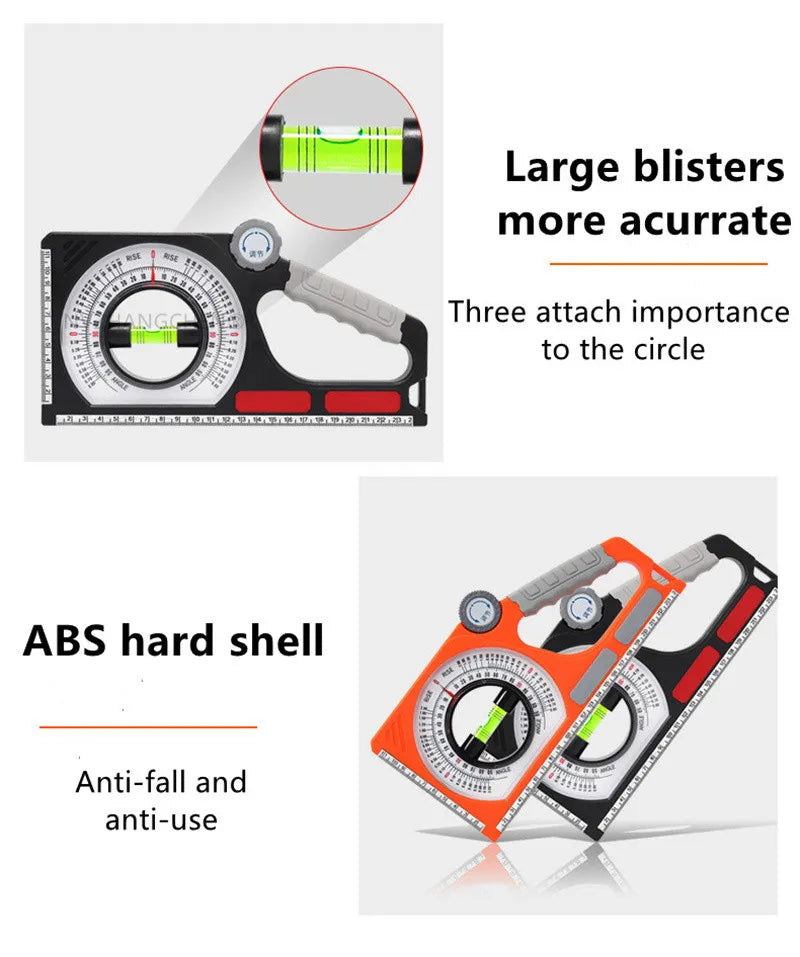 High Precision Angle Slope Measuring Instrument Magnetic Level Bubble Inclinometer Protractor Angle Finder Slope Scale Level