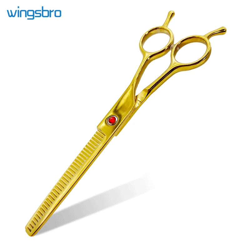 7-Inch Curved Pet Grooming Scissors - Left & Right Hand