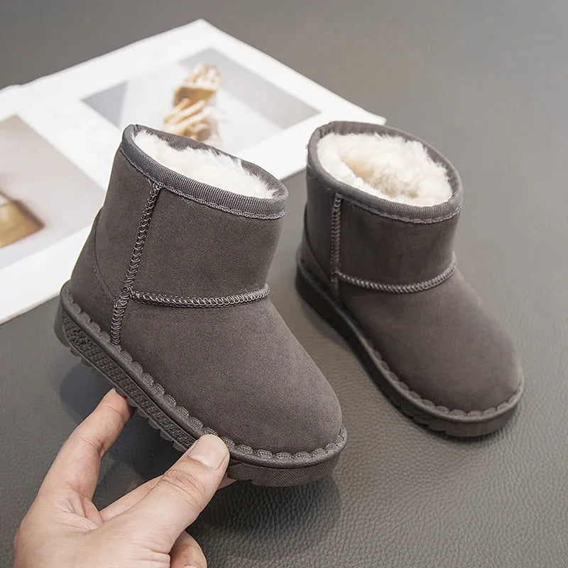 Kids Fur-Lined Platform Snow Boots - Slip-On Short Winter Boots - photo 6
