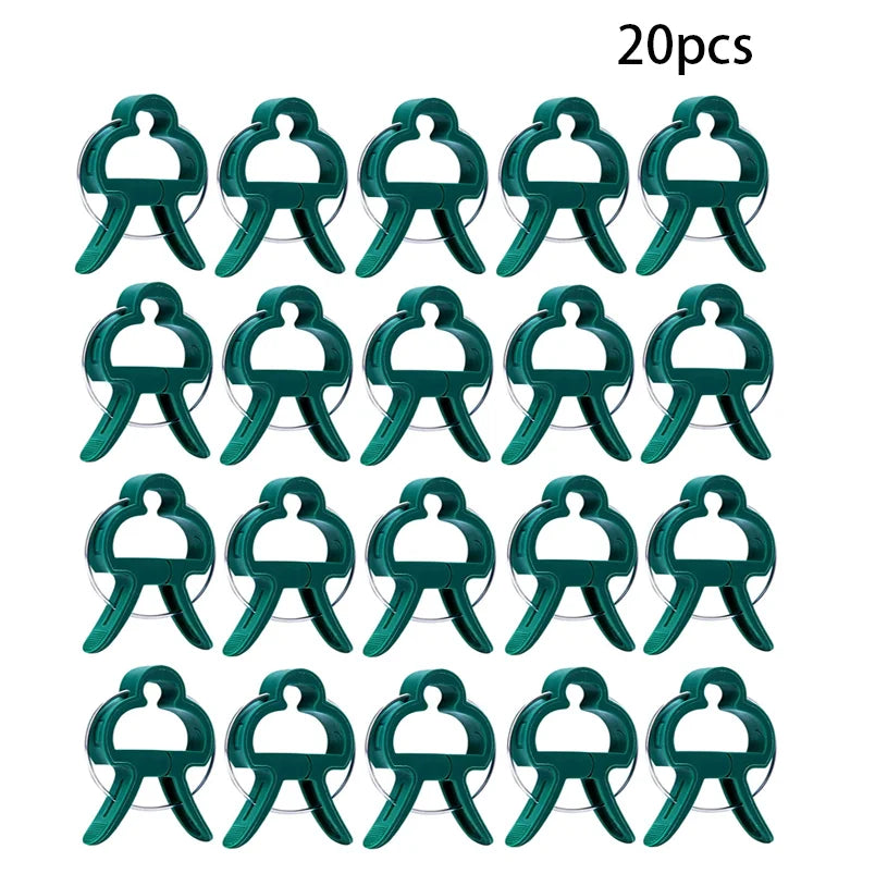 20Pcs Garden Plant Support Clips — Reusable Vine & Stem Holders