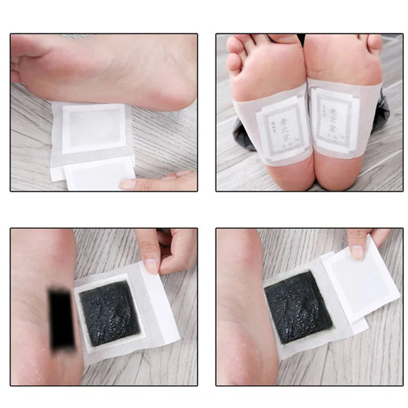 Old Beijing Foot Paste Mai Grass Bamboo Vinegar Foot Paste Improve Sleep Relieve Stress Moisture Foot Patch 30/60/90/120/150 Pcs
