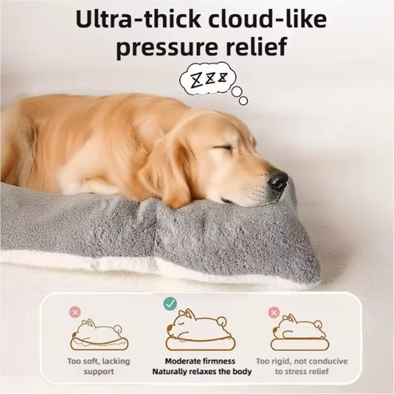 Dog Pet Beds 120*60cm Extra Large Plush Dog Bed Sofa Thickened Super Soft Polyester Pet Mat Dog Crate Mat Bed For Large Dog Bed