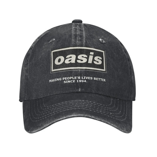 Oasi Band Logo Casual Baseball Cap Trucker Hot Sale Hiking Fishing Hip Hop Hats Fashion Men's Baseball Cap