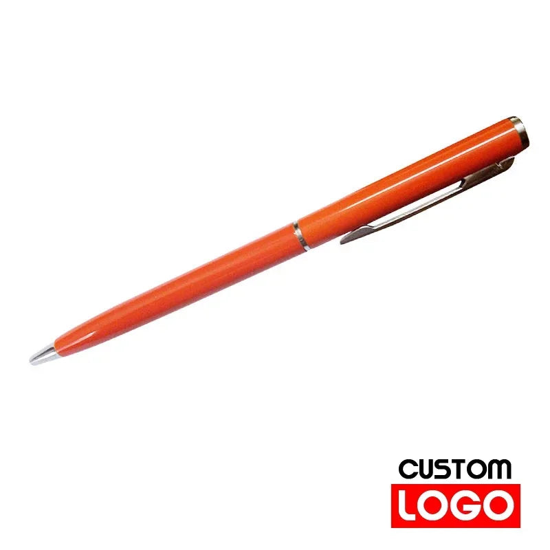 50 Pcs Metal Ballpoint Pen Rose Gold Pen Custom Logo School Office Supplies Stationery Business Gift Lettering Engraved Name