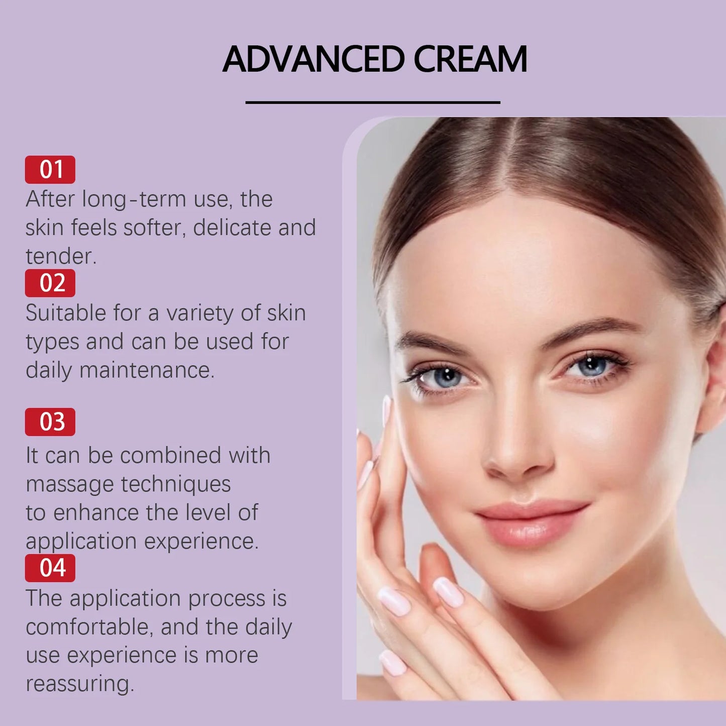 Subtle Glow Velvet Cream Creates a soft-focus effect that visually evens skin tone for a silky, polished appearance