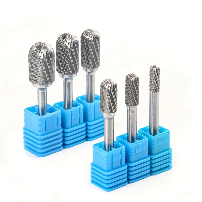 6mm Tungsten Carbide Rotary Burr File Set — Die Grinder Bits for Metal
