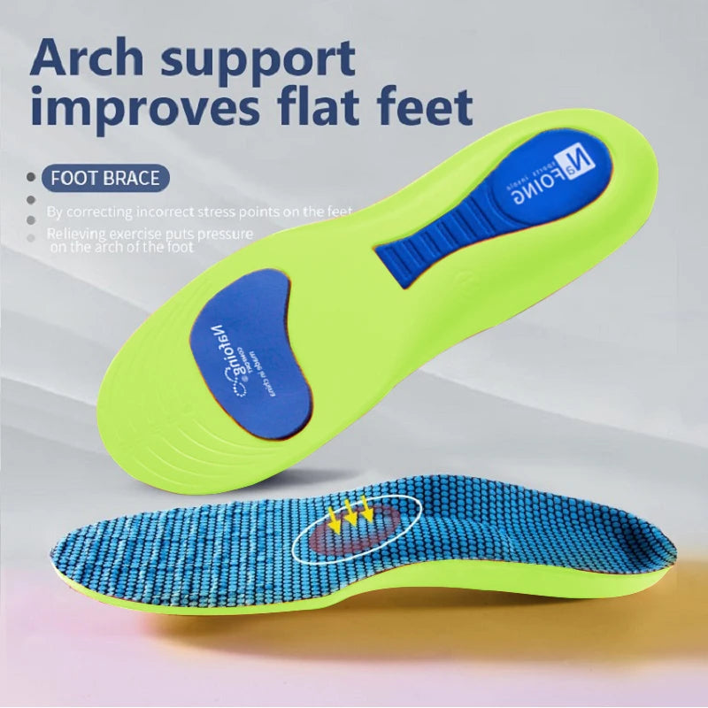 Orthopedic Insoles for Feet Sport Shock-absorbing Insole for Shoes Arch Support Plantar Fasciitis Templates Pads Men Women Sole
