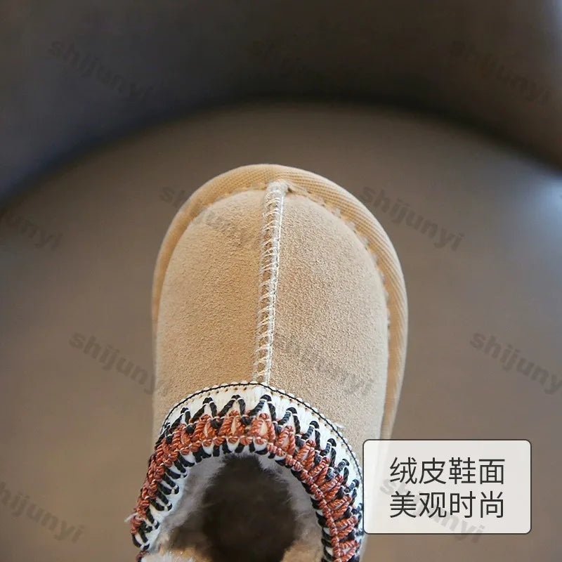 Toddler Low-Top Snow Boots - Soft Sole Non-Slip Winter Shoes - photo 4