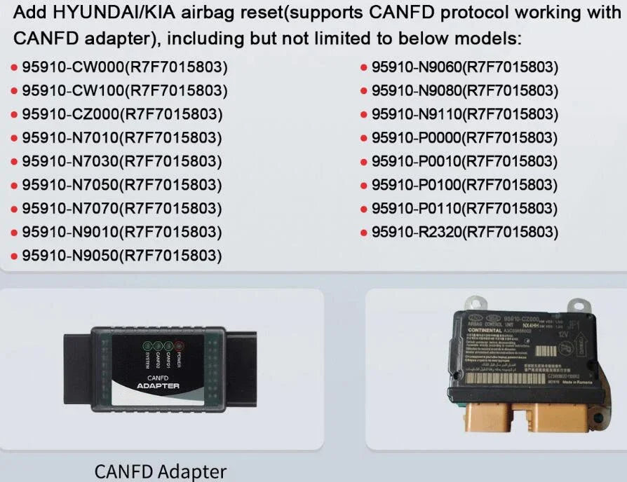OBDSTAR CAN FD Adapter for X300 PRO4 / X300 DP Plus — GM, Chevrolet, GMC, Hyundai, Kia