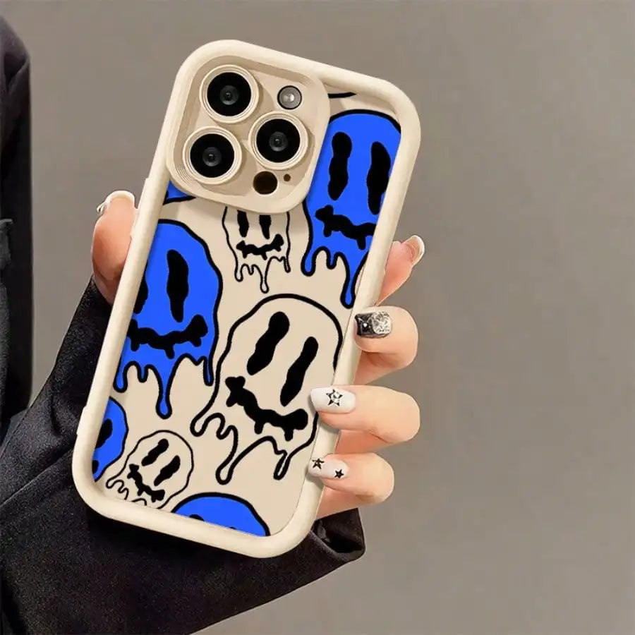 Slim TPU Soft Case for iPhone 17 Pro Max, 17 Air, 15, 14, 13, 12, 11 – Blue, White & Black Protective Cover