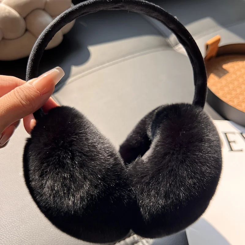 Plush Earmuffs for Women, Winter Warm Faux Fur Ear Warmers, Fashionable Ear Muffs for Cold Weather, Outdoor Skiing & Daily Wear,