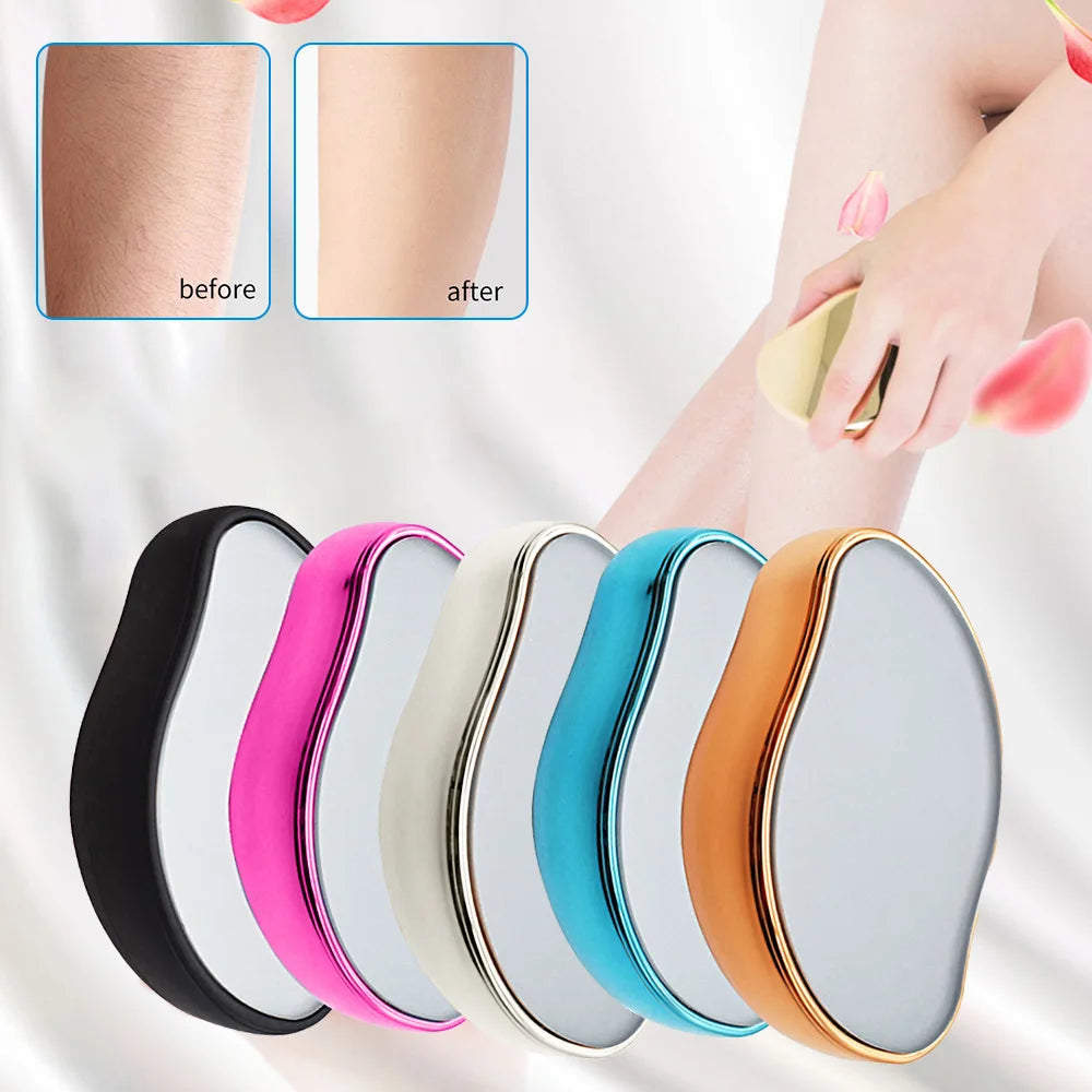 Nano Crystal Painless and Easy Hair Remover Washable Reusable Hair Removal Tools Glass Foot Scrubber Foot Plate File Skin Care