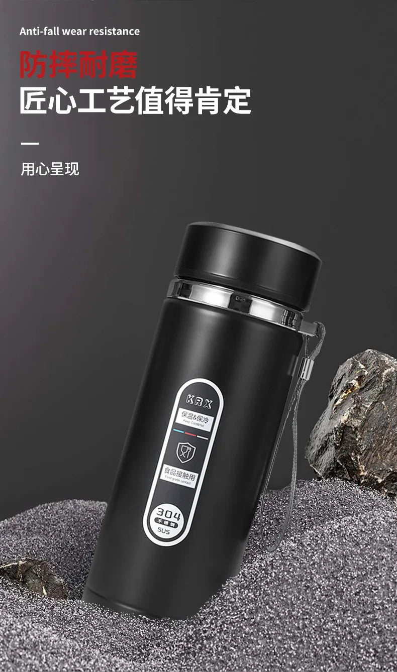 High Capacity Business Thermos Mug Stainless Steel Tumbler Insulated Water Bottle Portable Vacuum Flask For Office Tea Mugs