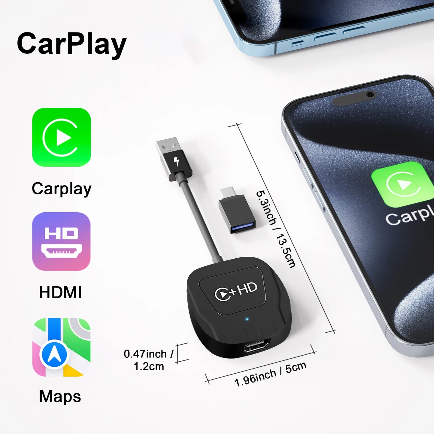 Wireless Video CarPlay Adapter — Streaming App Support for OEM Wired-CarPlay Cars