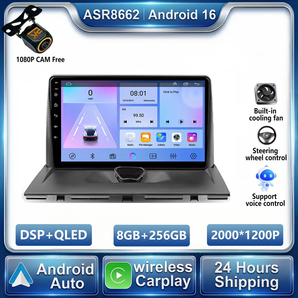 Android 16 Car Radio For Peugeot Expert 2 For Citroen Jumpy For Fiat Scudo For Toyota Proace 2007-2017 WIFI No 2Din Touch Screen