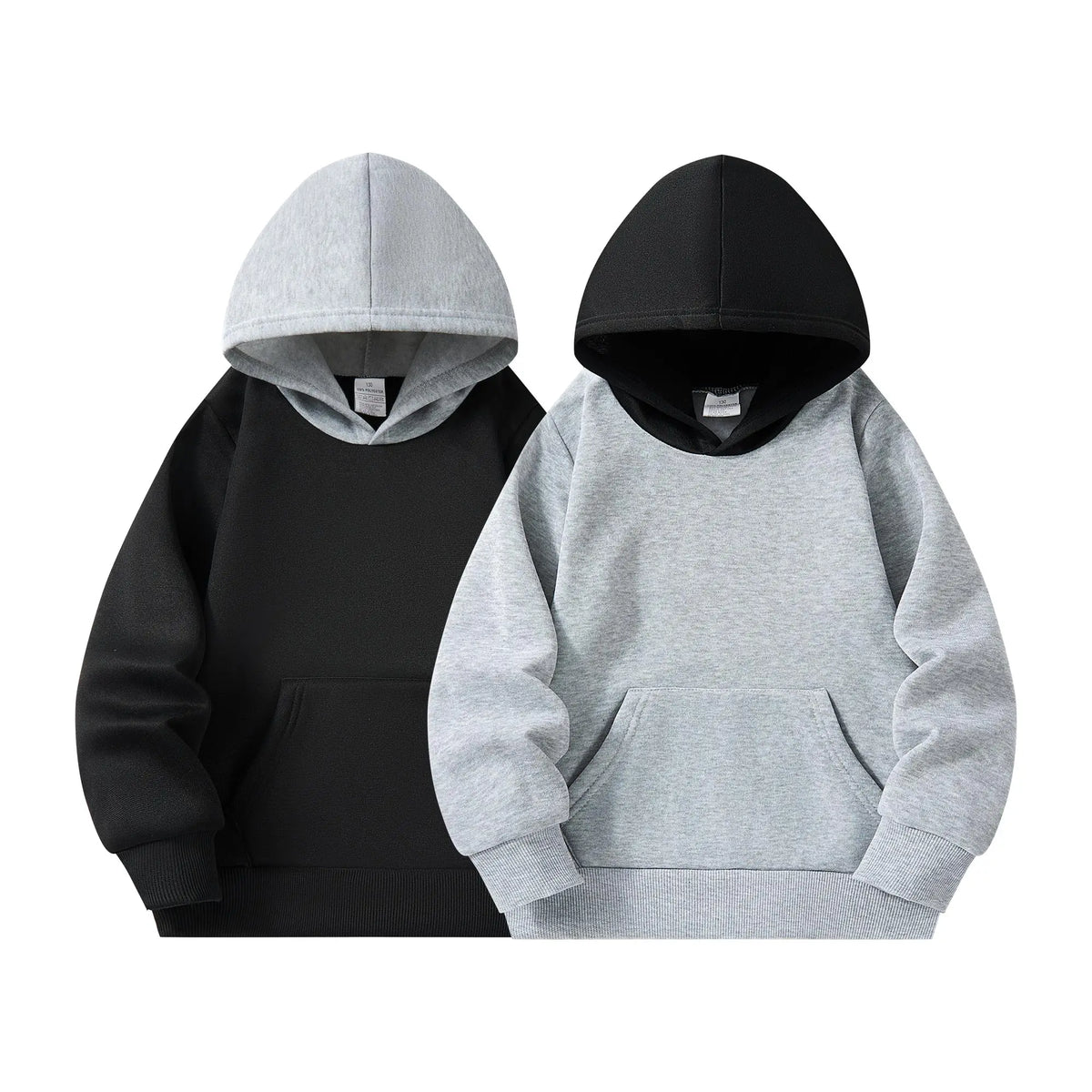 Kids Color-Block Fleece Hoodie - Stretch Pullover with Kangaroo Pocket - photo 7