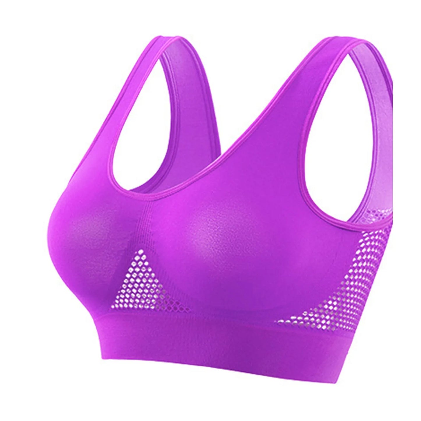 Shockproof Sports Bra – Open-Back Seamless Yoga Workout Vest