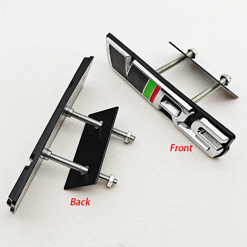 3D Metal RS Logo Emblem Car VRS Letters Front Grille Badge Sticker For Skoda VRS Octavia 1 2 3 Rapid Kodiaq Karoq Fabia Kamiq