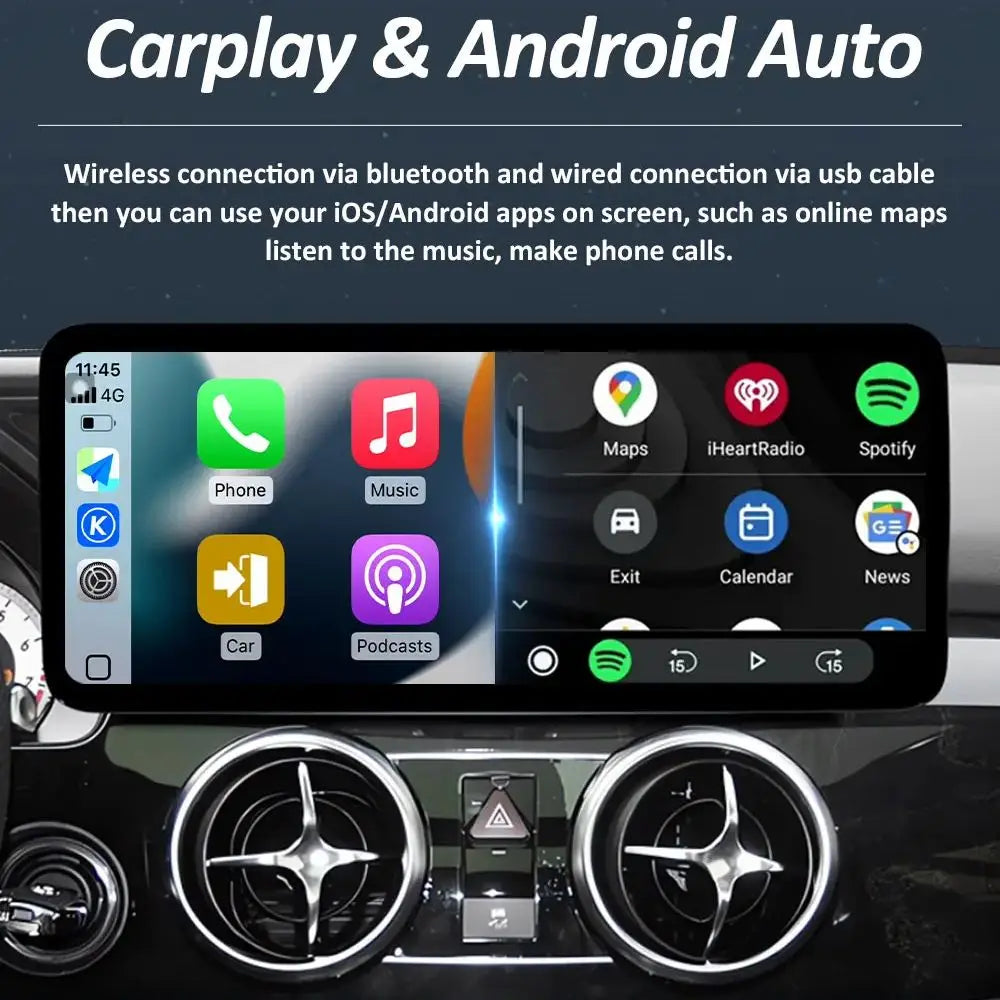Android 16 Intelligent System for BENZ C CALSS W205 GLC 2026 - 2026 Car Video Multimedia Player GPS Navigation QLED HD Screen BT