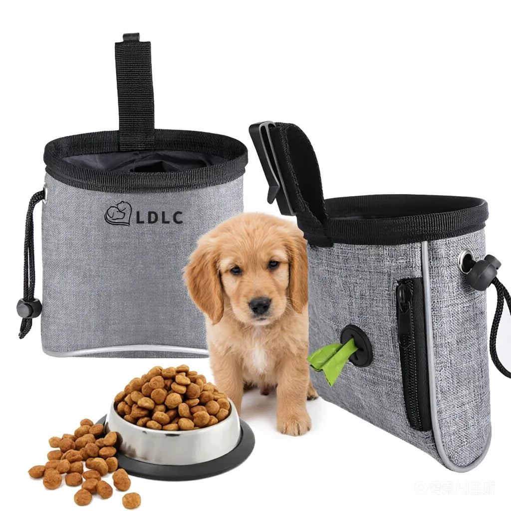 Dog Training Pouch for Kibble & Treats - Bag Dispenser