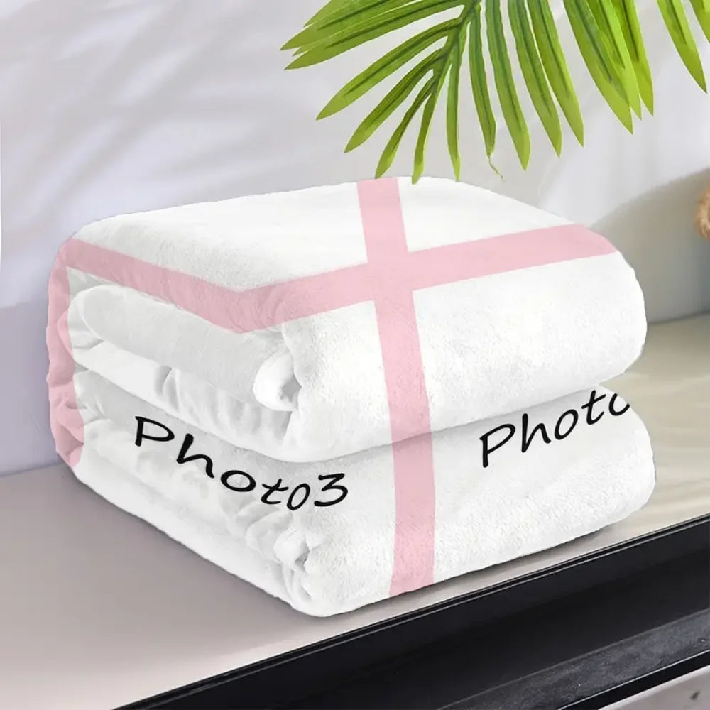 Custom Photo Flannel Blanket, Personalized Image Print