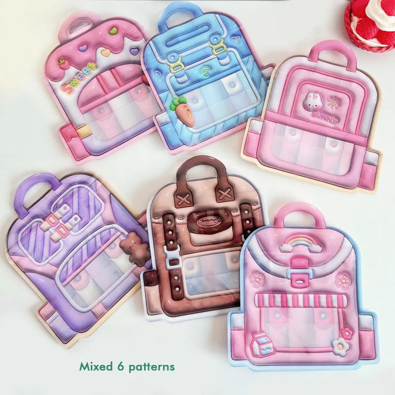10/50PCS Zipper Cartoon Storage Bag Cute 3D Cartoon Backpack Small Items Storage Bag Valentine Day Birthday Gift Packaging Bag