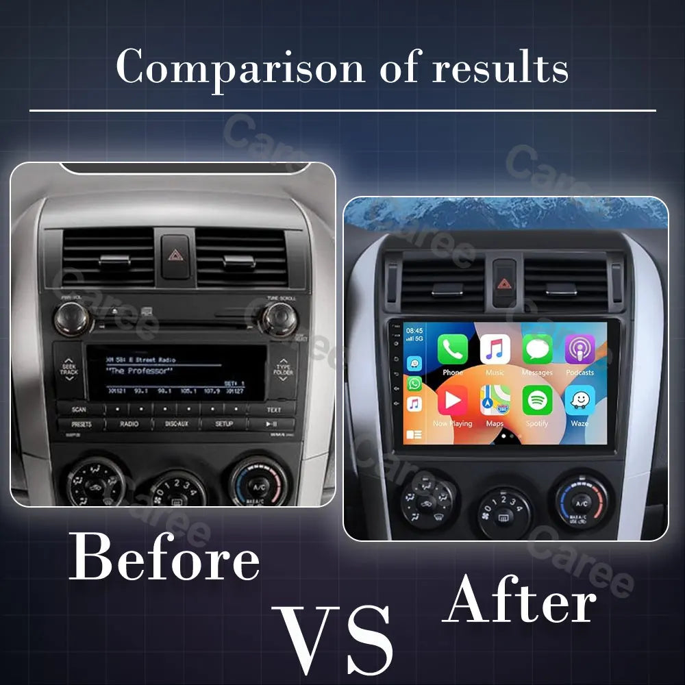 Android 14 For Toyota Corolla 2006 2007 2008 2009 2010 2012 2013 Carplay stereo Car Radio Navigation GPS Multimedia video NO DVD