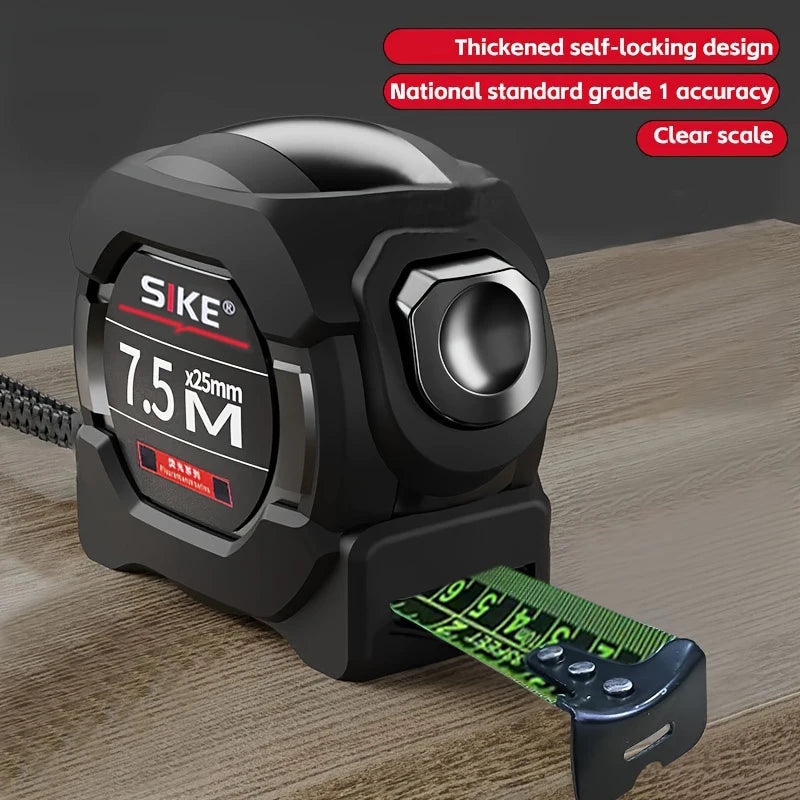 1 piece 5m, 7.5m and 10m high precision laser measuring tape, heavy duty thickened ruler, self-locking design Measuring tools
